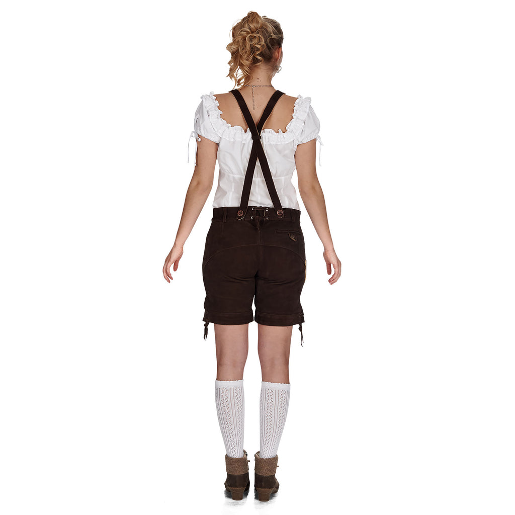 Image produit Pantalon en cuir traditionnel Sonja avec broderie - Femme