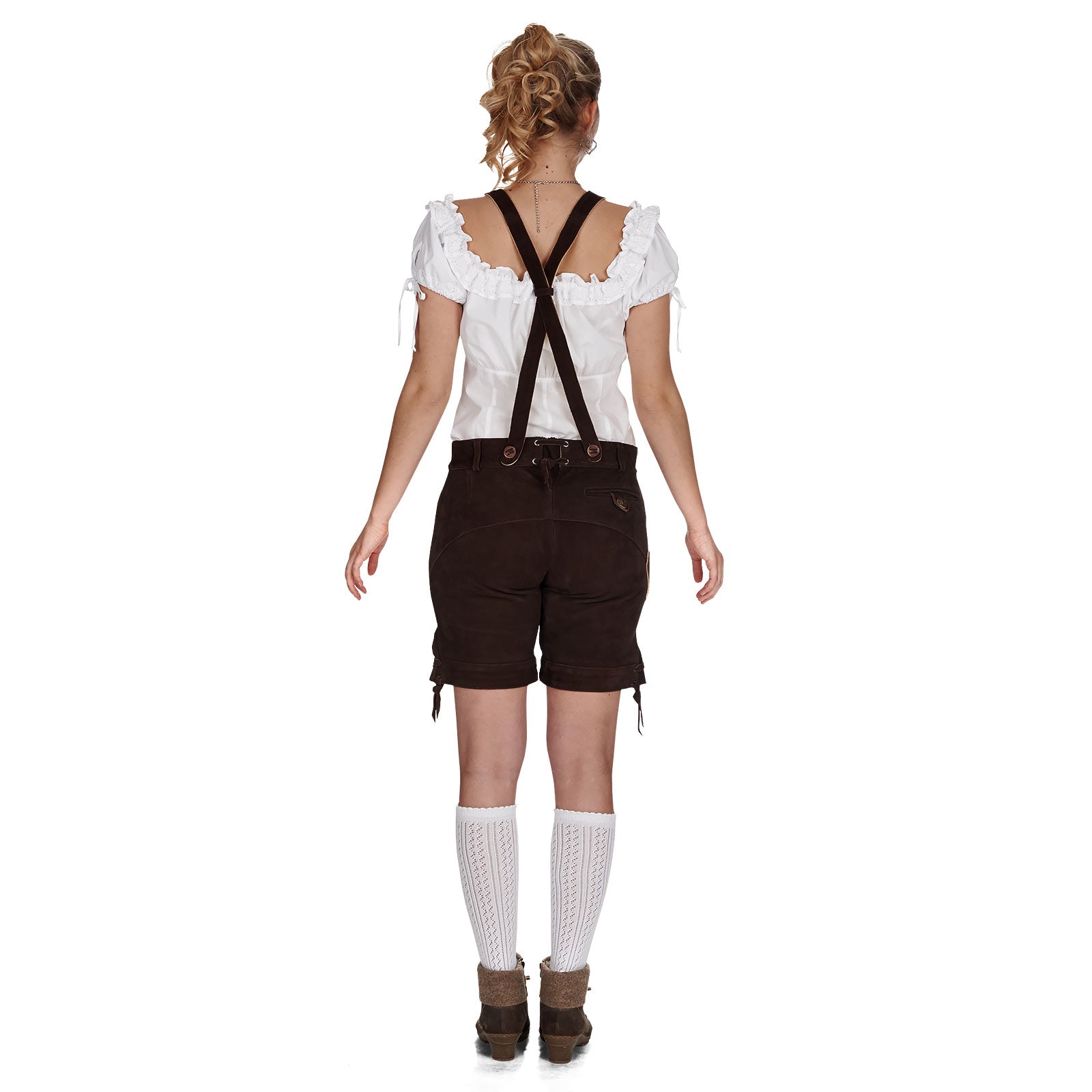 Image produit Pantalon en cuir traditionnel Sonja avec broderie - Femme