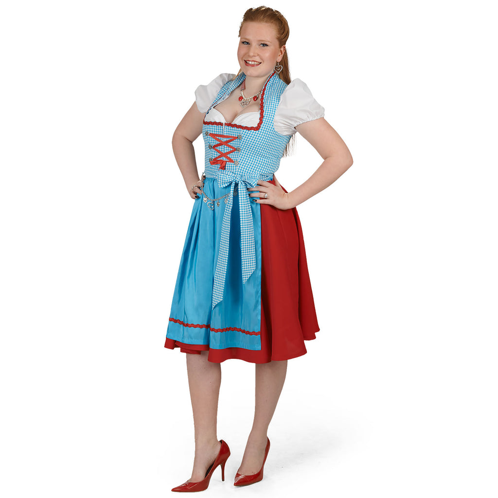 Image produit Dirndl Petra - Costume Femme rouge bleu