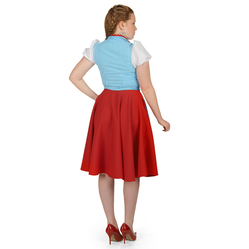 Image produit Dirndl Petra - Costume Femme rouge bleu