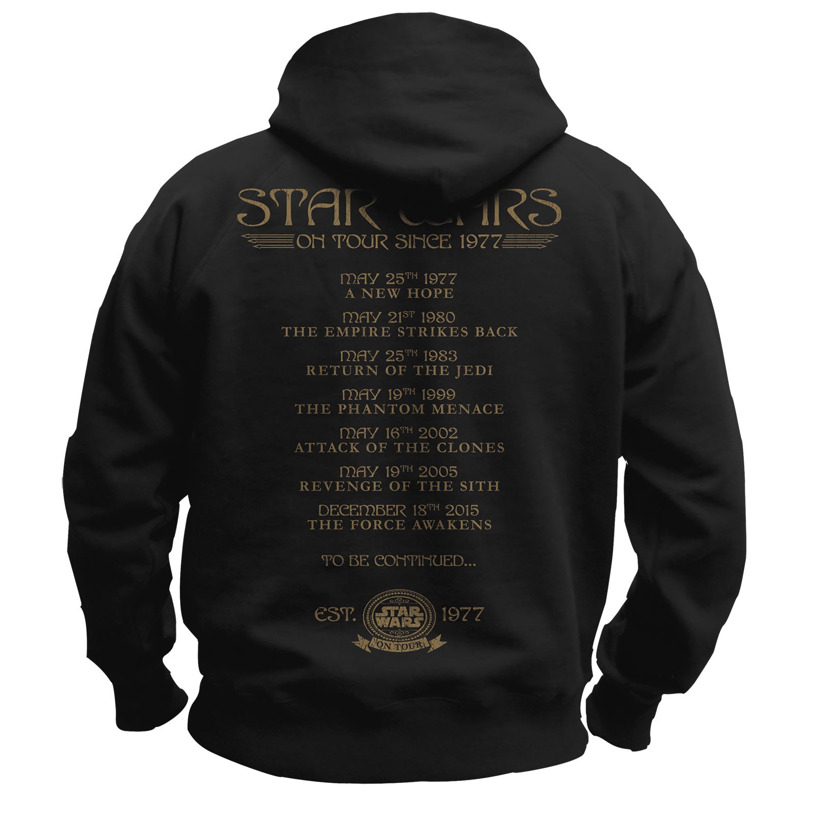 Image produit Star Wars - En tournée depuis 77 Hoodie Noir