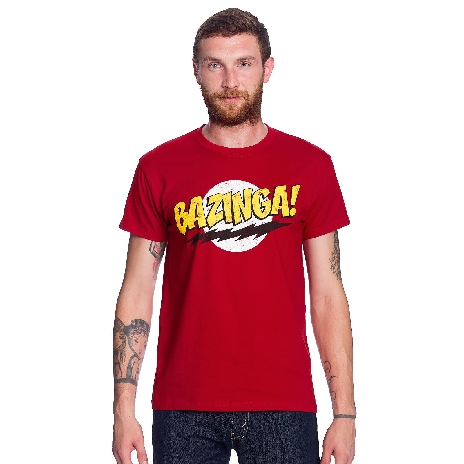 Image produit Big Bang Theory - T-shirt Bazinga Full Size rouge