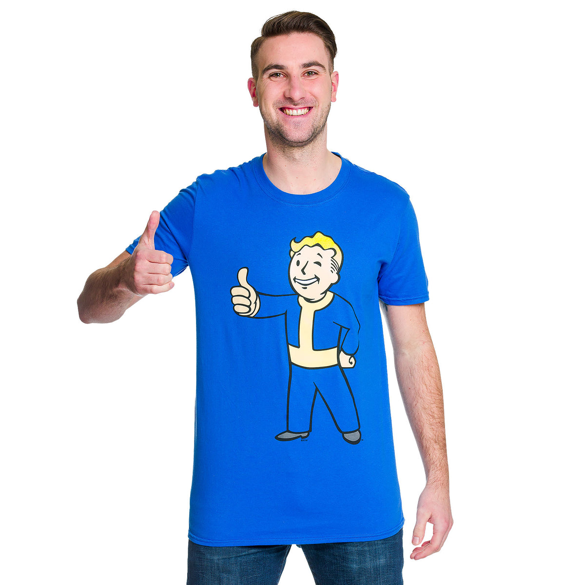 Image produit Fallout 4 - T-shirt Vault Boy bleu