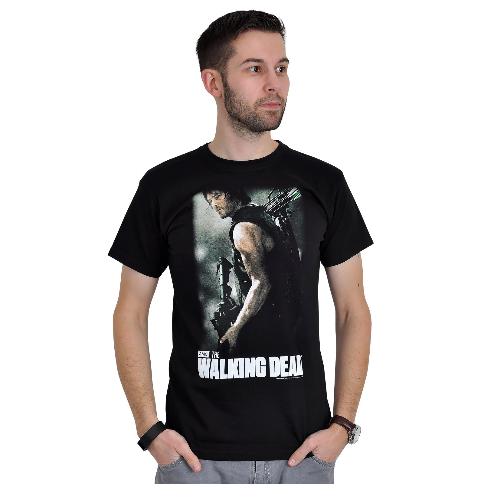 Image produit Walking Dead - T-shirt noir Daryl Hunter