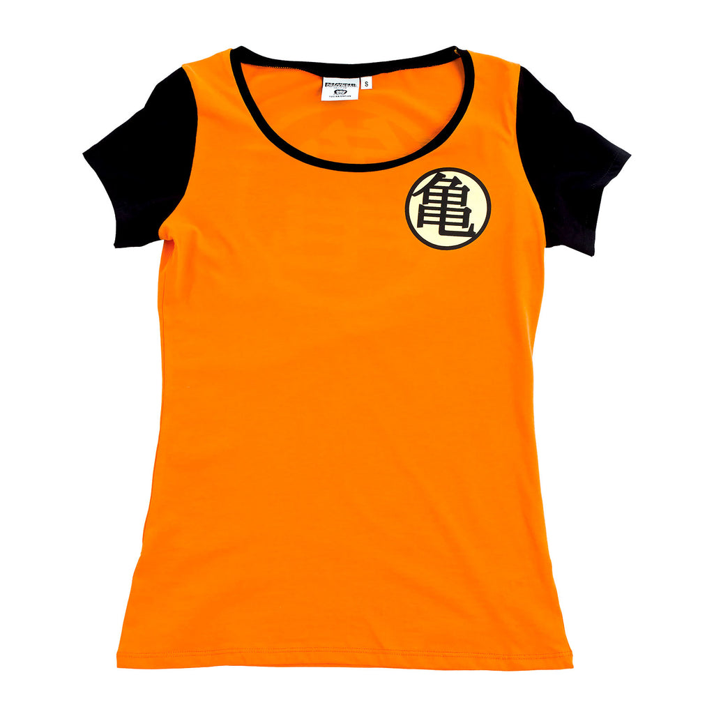 Image produit Dragon Ball - T-shirt fille symbole Kame orange