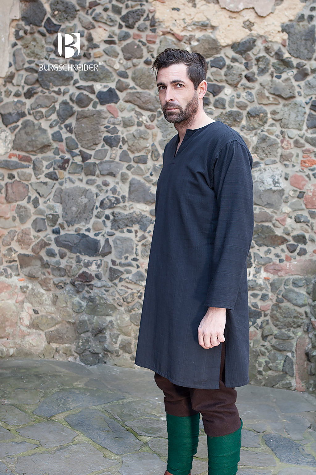 Image produit Sous-tunique médiévale Leif noire
