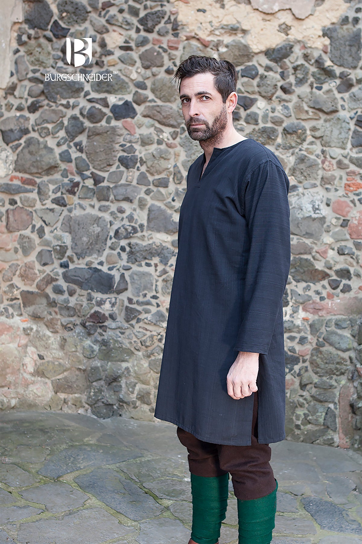Image produit Sous-tunique médiévale Leif noire
