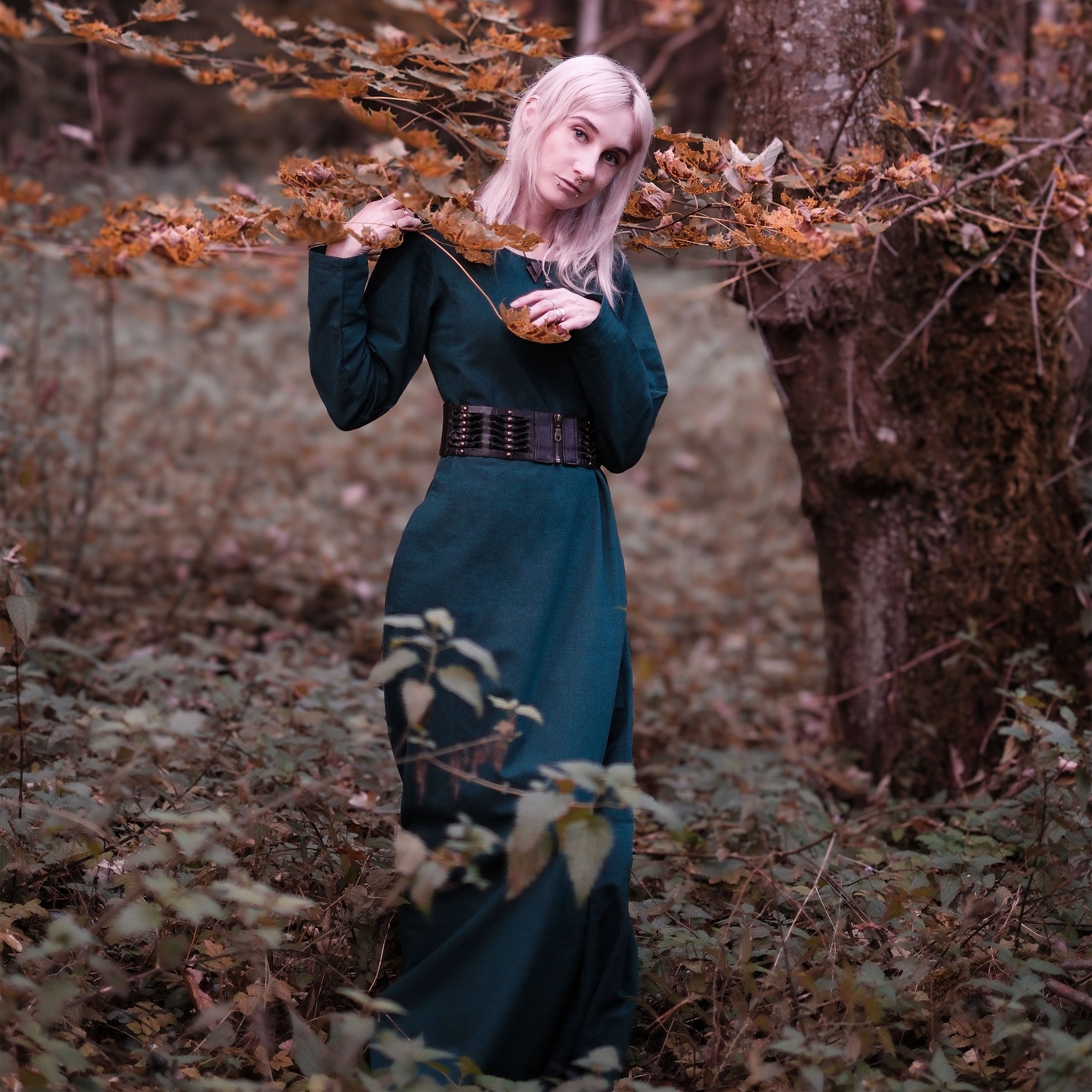 Image produit Sous-robe médiévale Freya verte