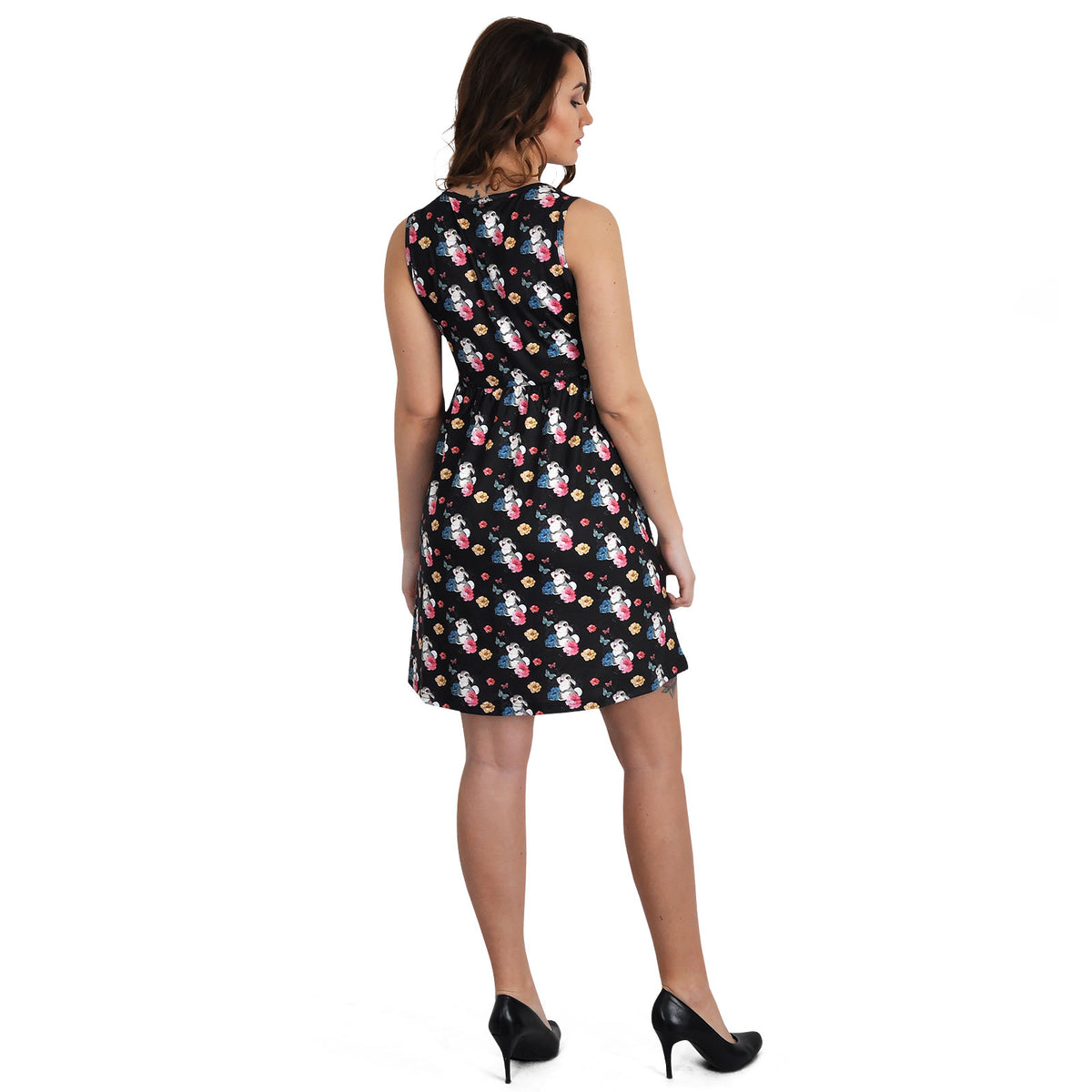 Image produit Bambi - Robe mini Flower Power Thumper noire