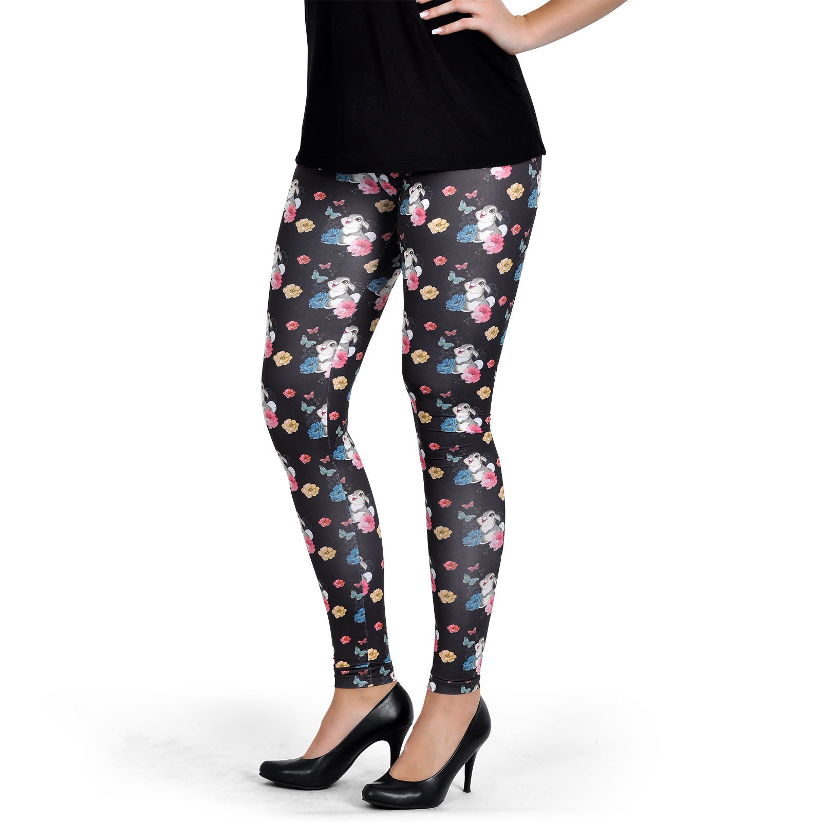 Image produit Bambi - Leggings Flower Power Thumper noir