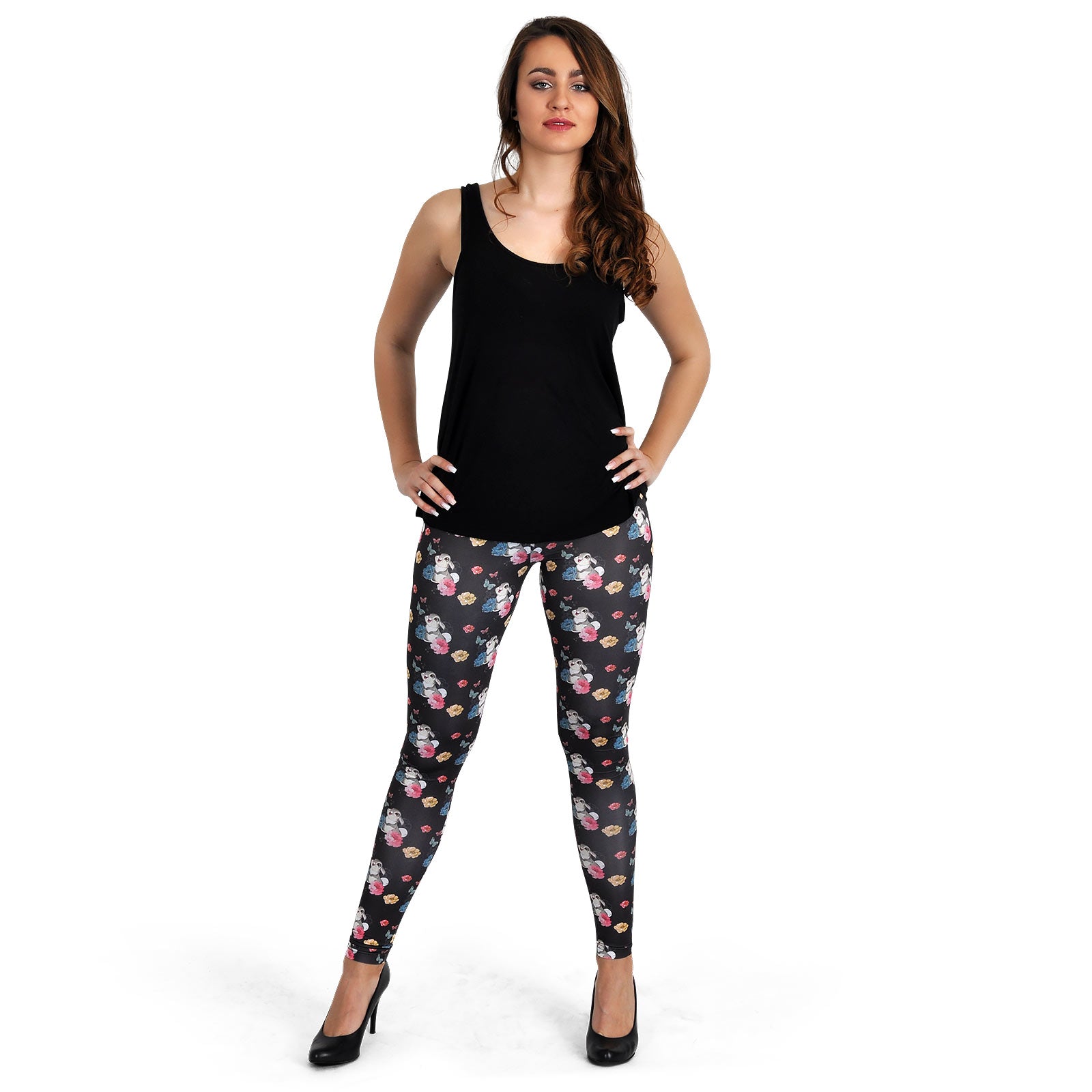Image produit Bambi - Leggings Flower Power Thumper noir
