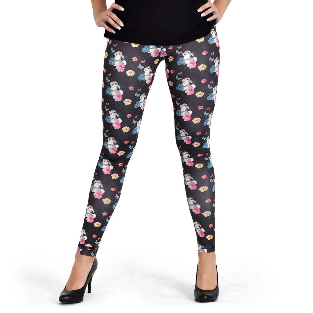 Image produit Bambi - Leggings Flower Power Thumper noir
