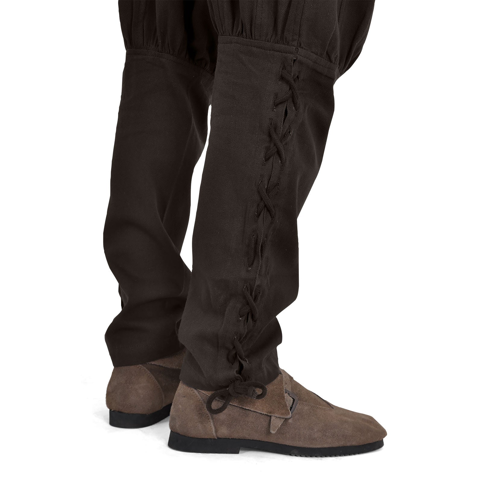 Image produit Pantalon Bertram pour hommes avec laçage sur le bas de la jambe marron