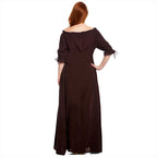 Image produit Robe Médiévale à Manches Courtes Marron