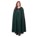 Image produit Cape médiévale avec capuche et broderie verte
