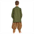 Image produit Chemise médiévale pour enfants avec laçage arrière noble vert