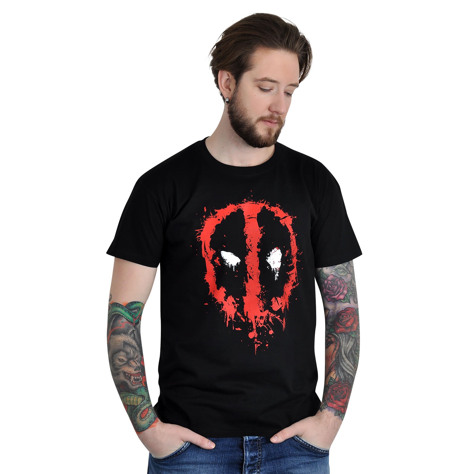Image produit Deadpool - T-shirt Splatter noir