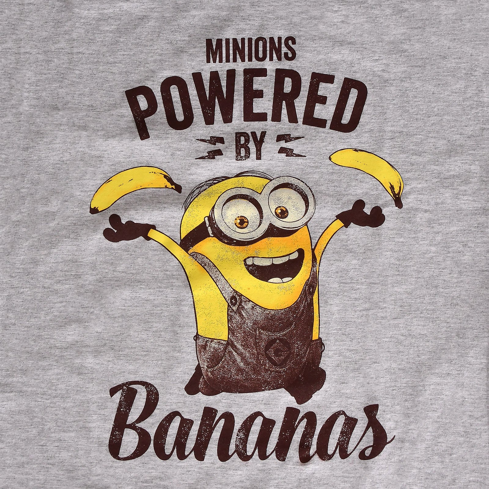 Image produit Minions - T-shirt pour filles 'Powered By Bananas' gris