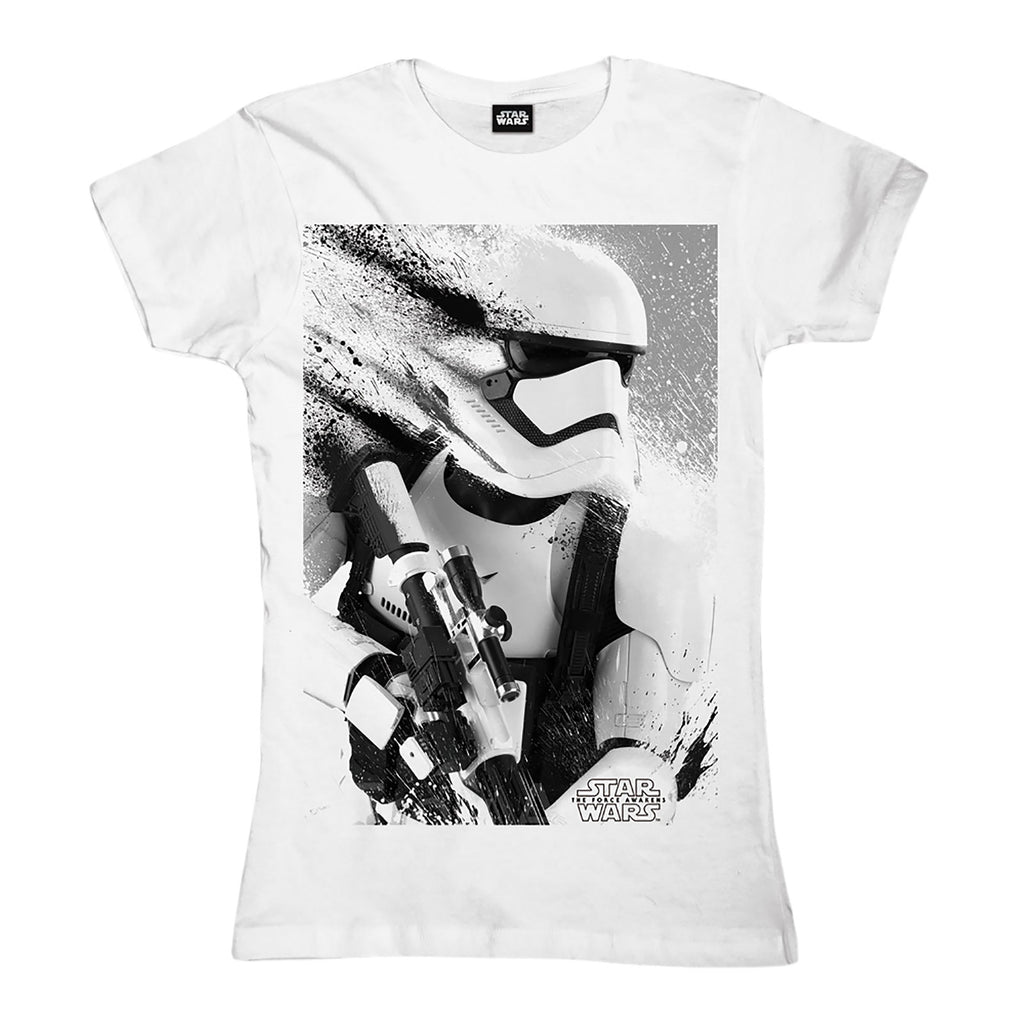 Image produit Star Wars - T-shirt fille Stormtrooper Splatter blanc