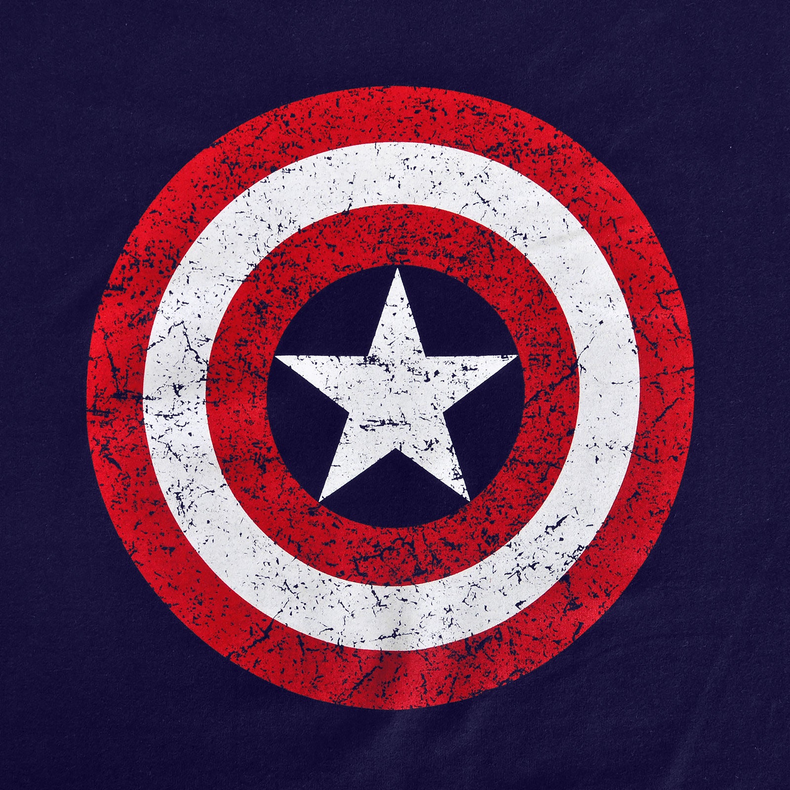 Image produit Captain America - T-shirt bleu avec logo de bouclier en détresse