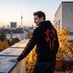 Image produit Warcraft - Sweat à capuche noir avec logo de la Horde