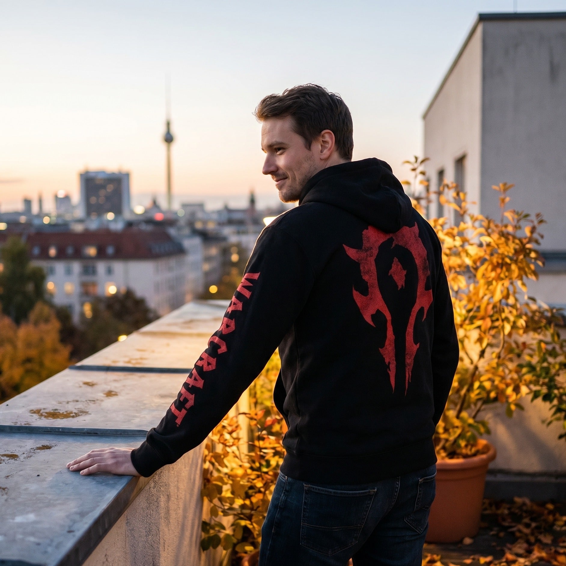 Image produit Warcraft - Sweat à capuche noir avec logo de la Horde