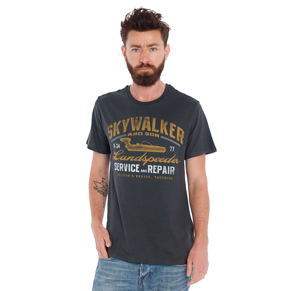 Image produit Star Wars - T-shirt Landspeeder gris