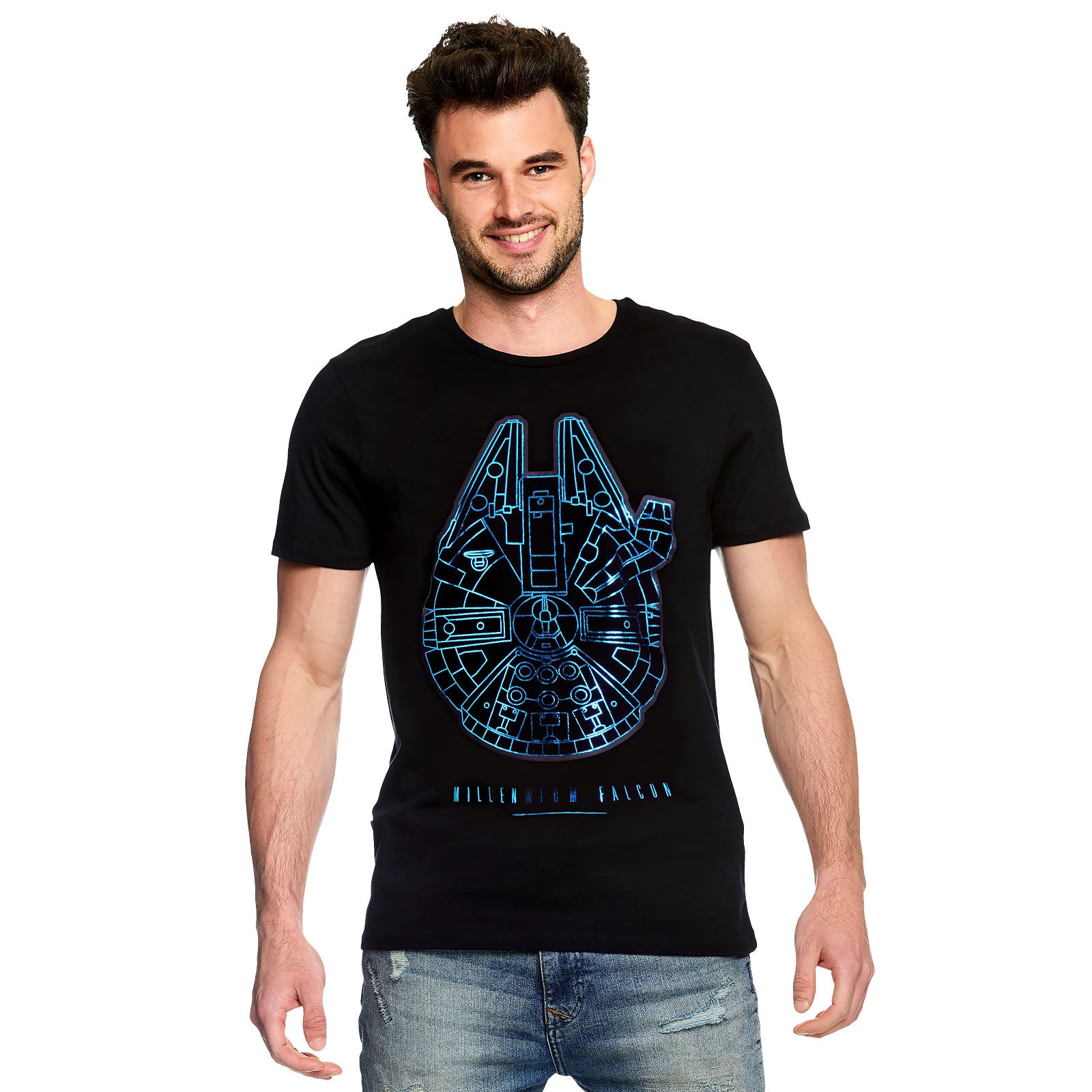 Image produit Star Wars - T-Shirt Millennium Falcon noir