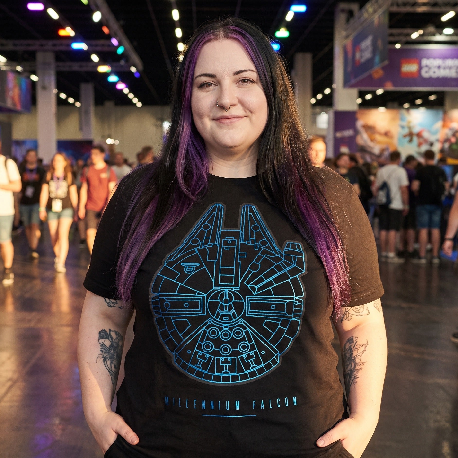Image produit Star Wars - T-Shirt Millennium Falcon noir