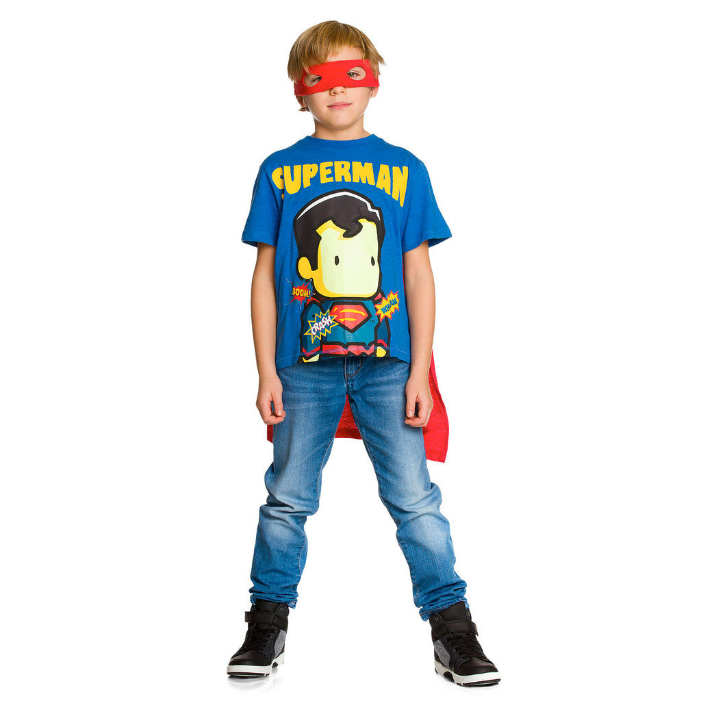 Image produit Superman - T-shirt pour enfants avec cape et masque pour les yeux