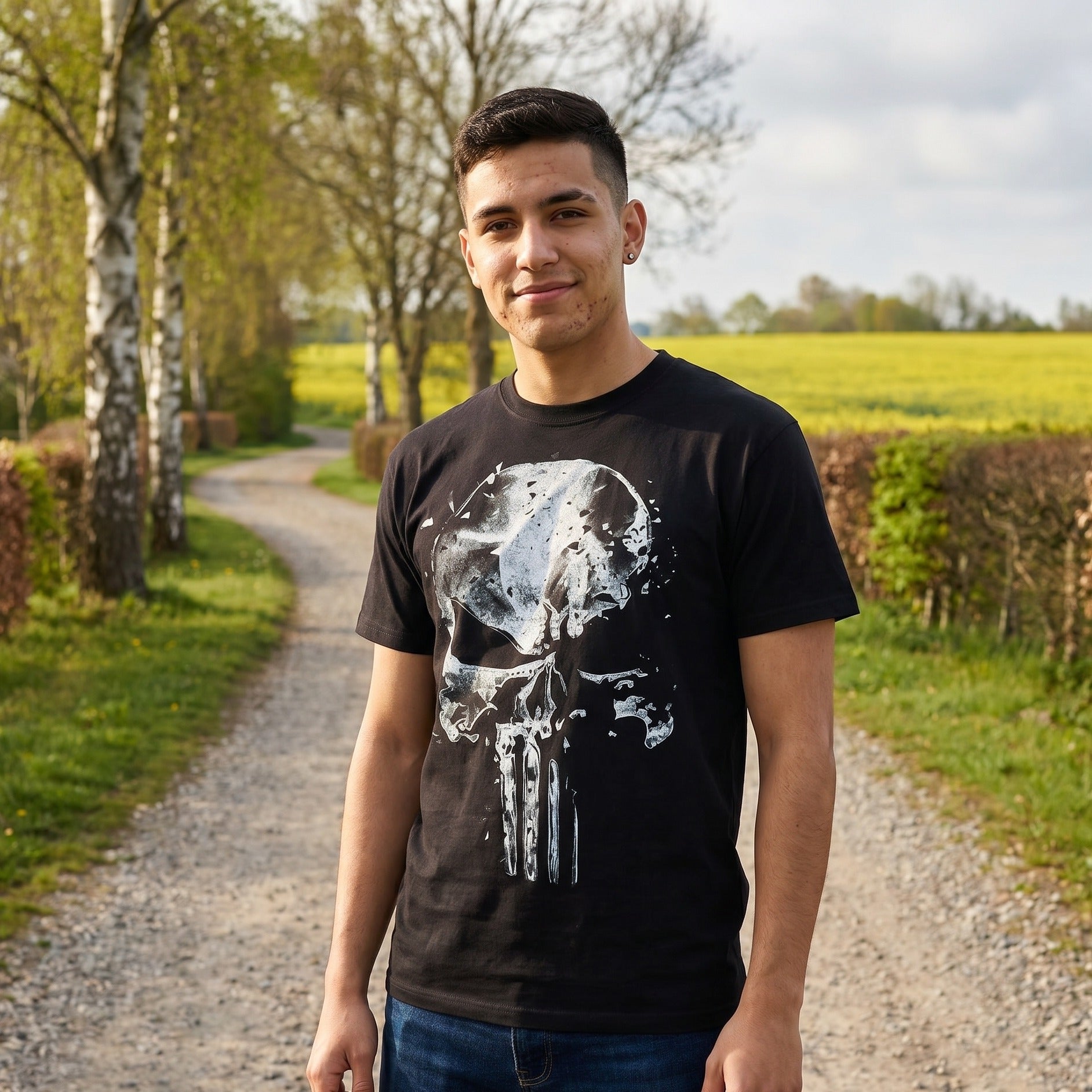 Image produit Punisher - T-shirt Crâne noir
