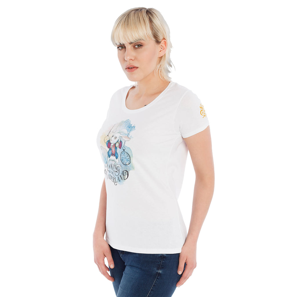 Image produit Alice au Pays des Merveilles - T-shirt pour filles Wonderland blanc