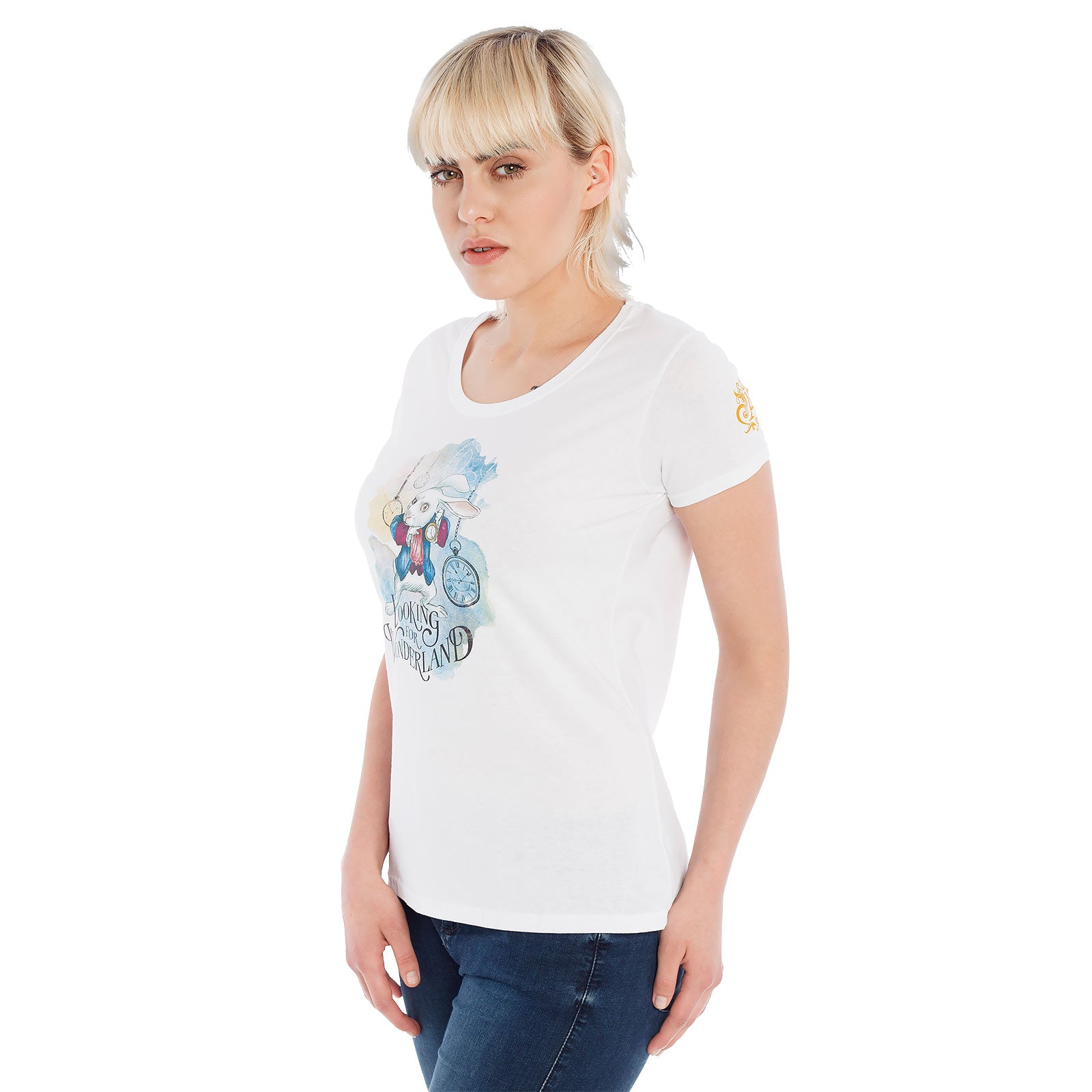 Image produit Alice au Pays des Merveilles - T-shirt pour filles Wonderland blanc