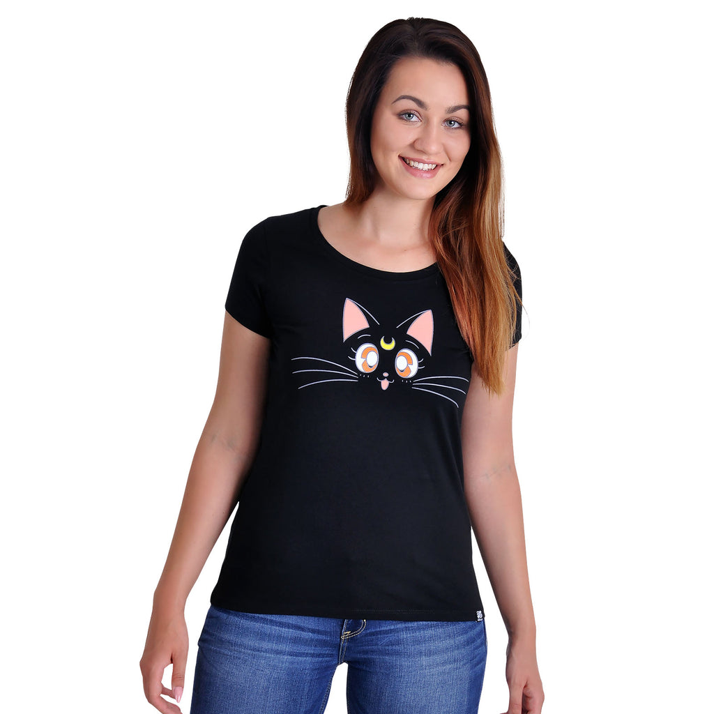 Image produit Sailor Moon - Luna T-shirt pour filles noir