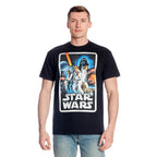 Image produit Star Wars - T-shirt affiche de film rétro noir