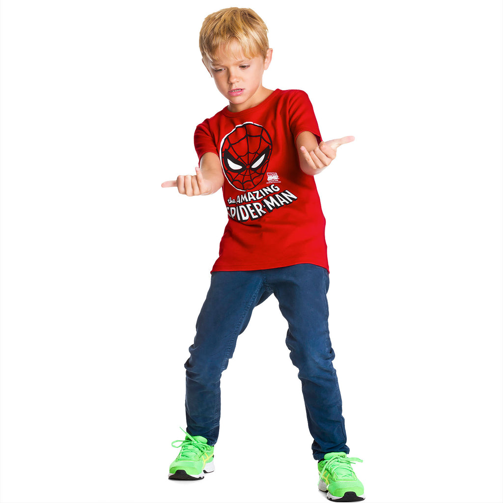 Image produit Spider-Man - Masque T-shirt pour enfants rouge