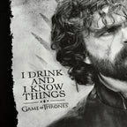 Image produit Game of Thrones - Tyrion Boire et Savoir des choses T-shirt noir