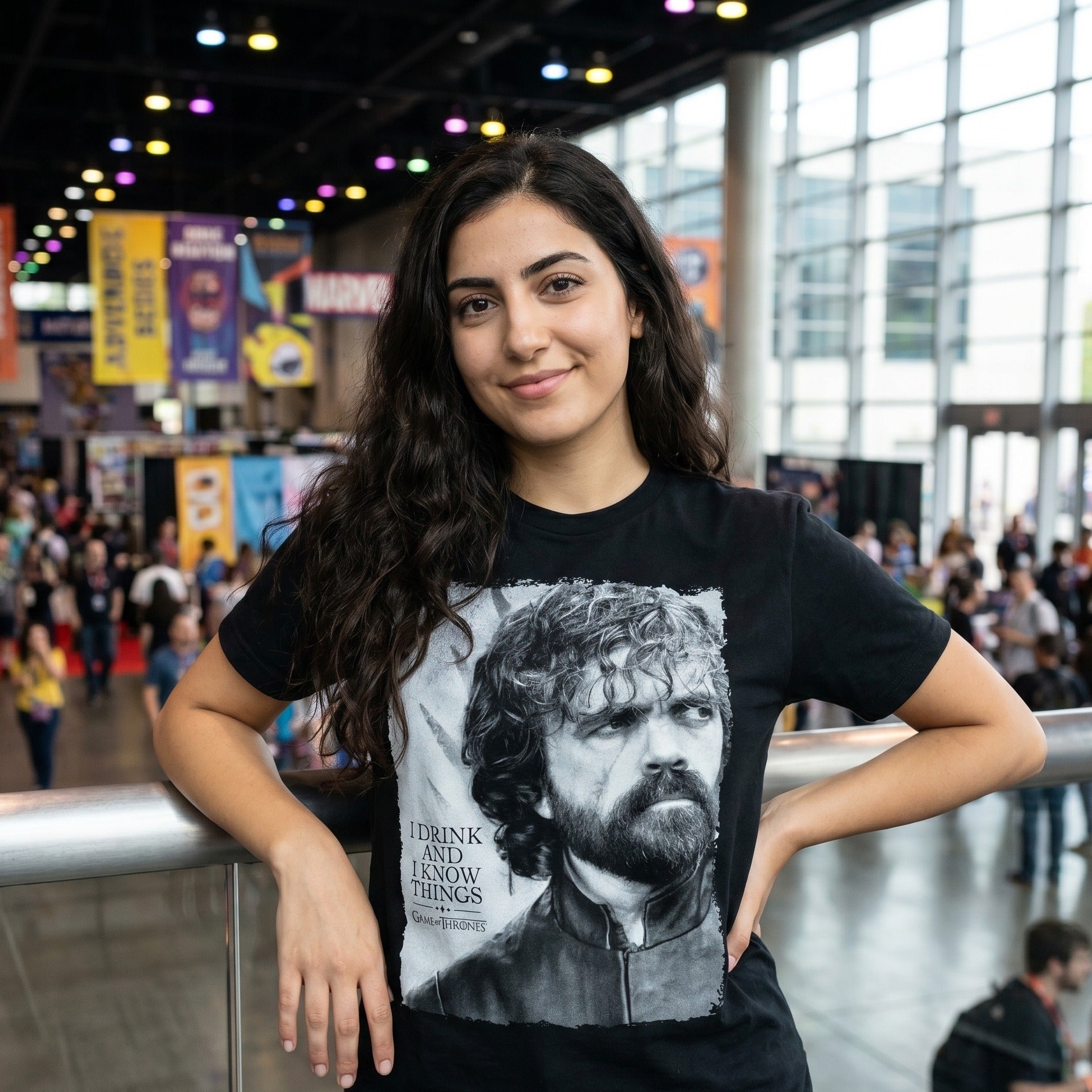 Image produit Game of Thrones - Tyrion Boire et Savoir des choses T-shirt noir