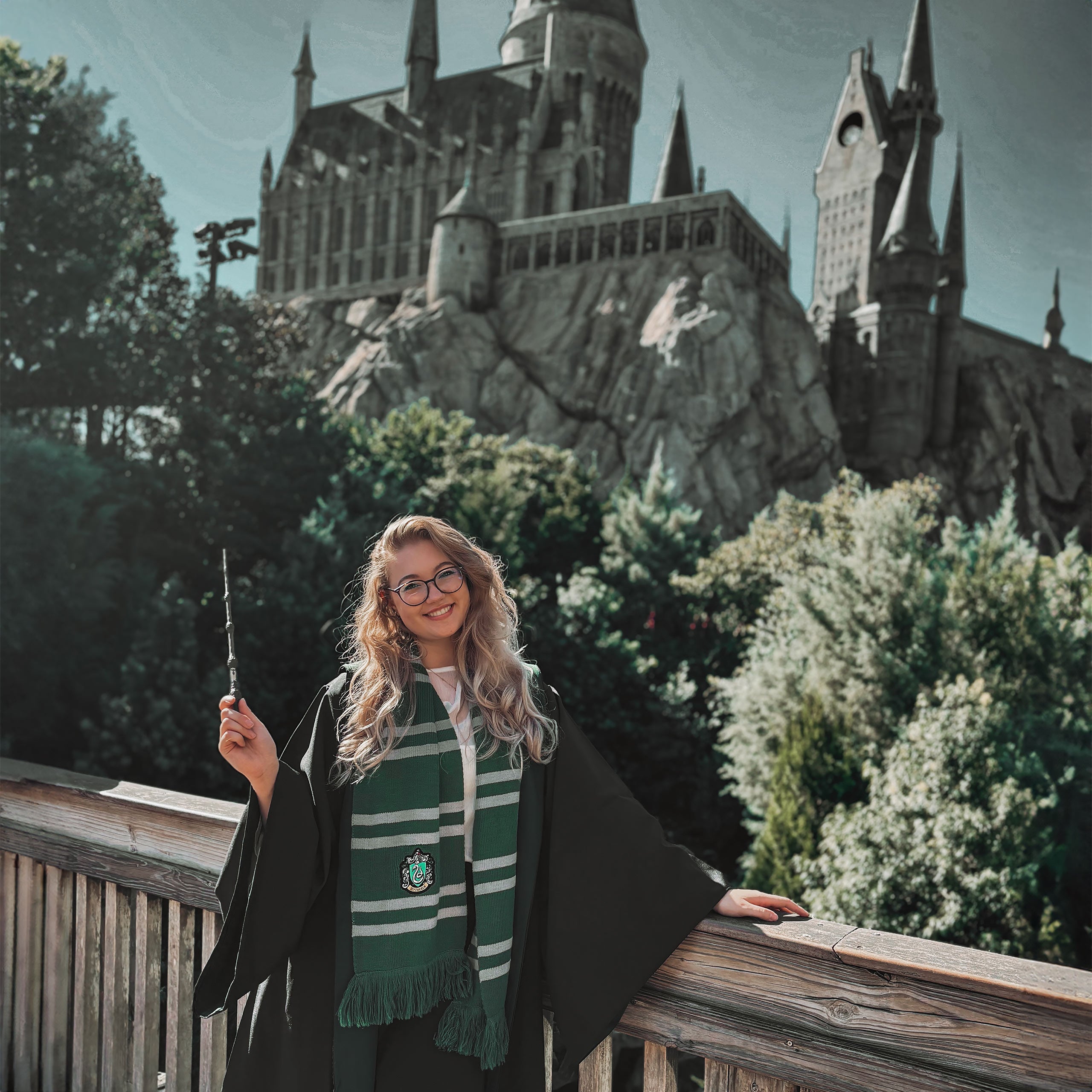Image produit Harry Potter - Echarpe en tricot Slytherin gris-vert