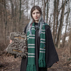 Image produit Harry Potter - Echarpe en tricot Slytherin gris-vert