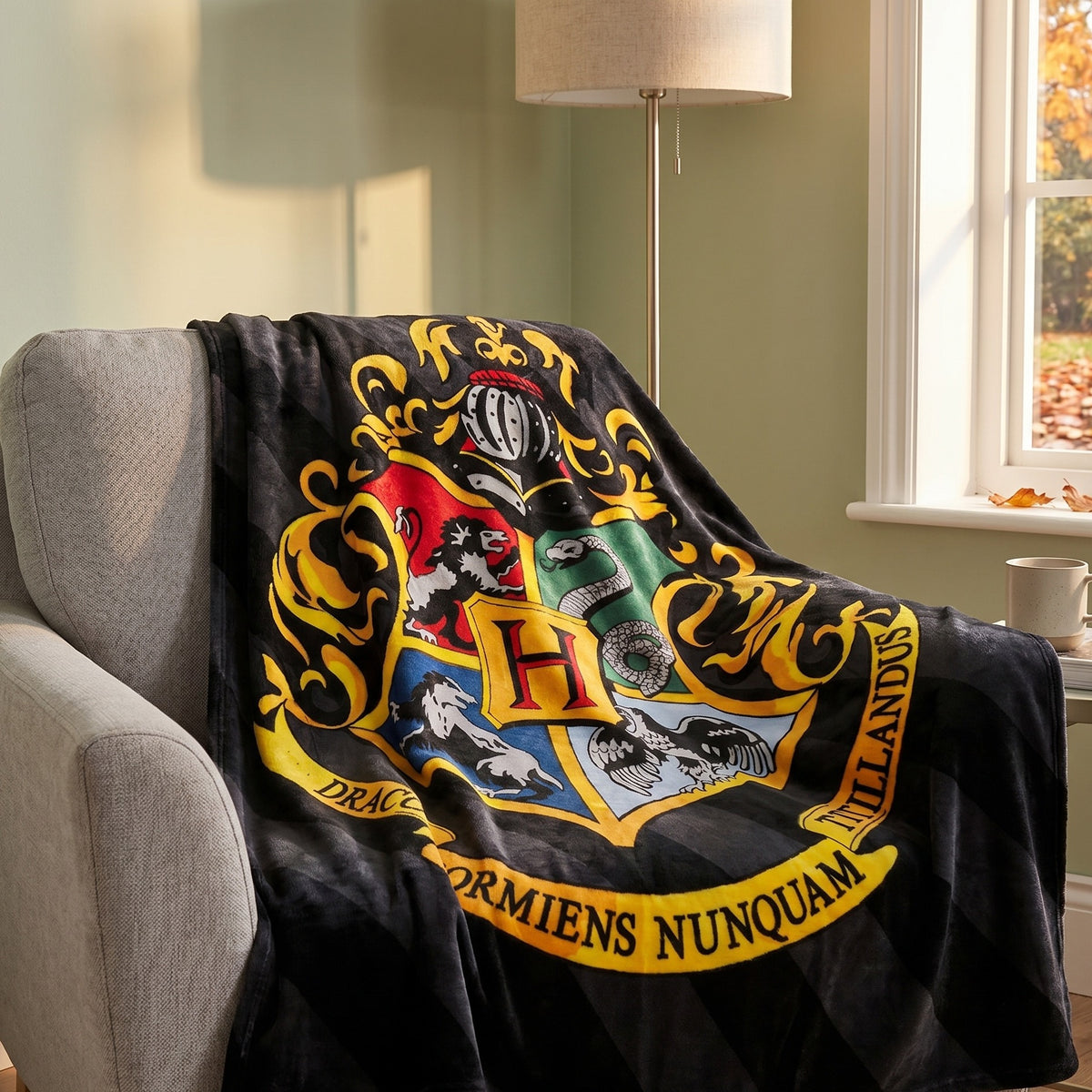 Image produit Harry Potter - Plaid en polaire avec blason de Poudlard