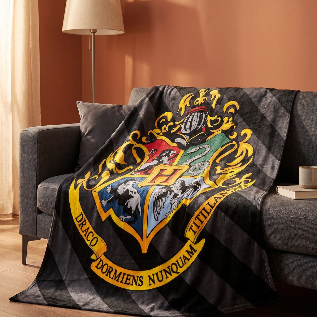 Image produit Harry Potter - Plaid en polaire avec blason de Poudlard