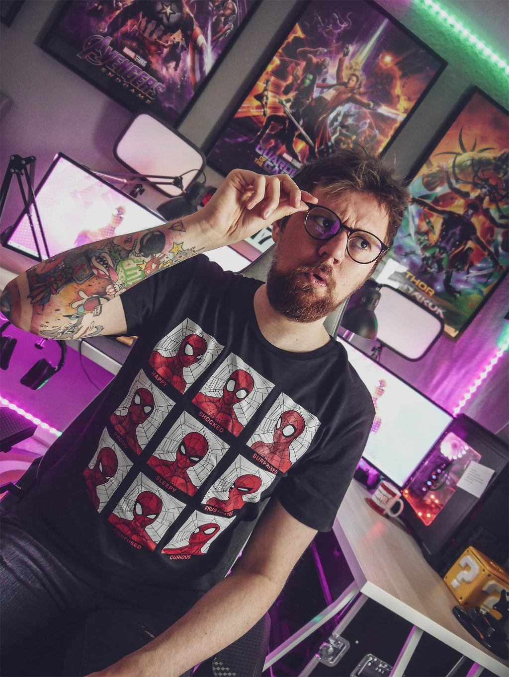 Image produit Spider-Man - T-shirt Emotions noir