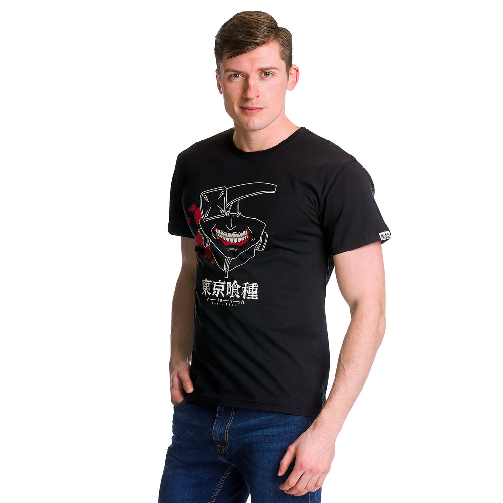 Image produit Tokyo Ghoul - T-shirt noir avec masque Kaneki