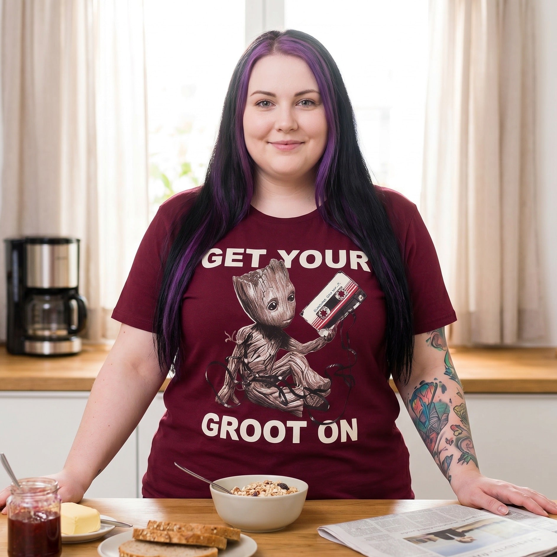 Image produit Les Gardiens de la Galaxie - T-shirt Groot rouge