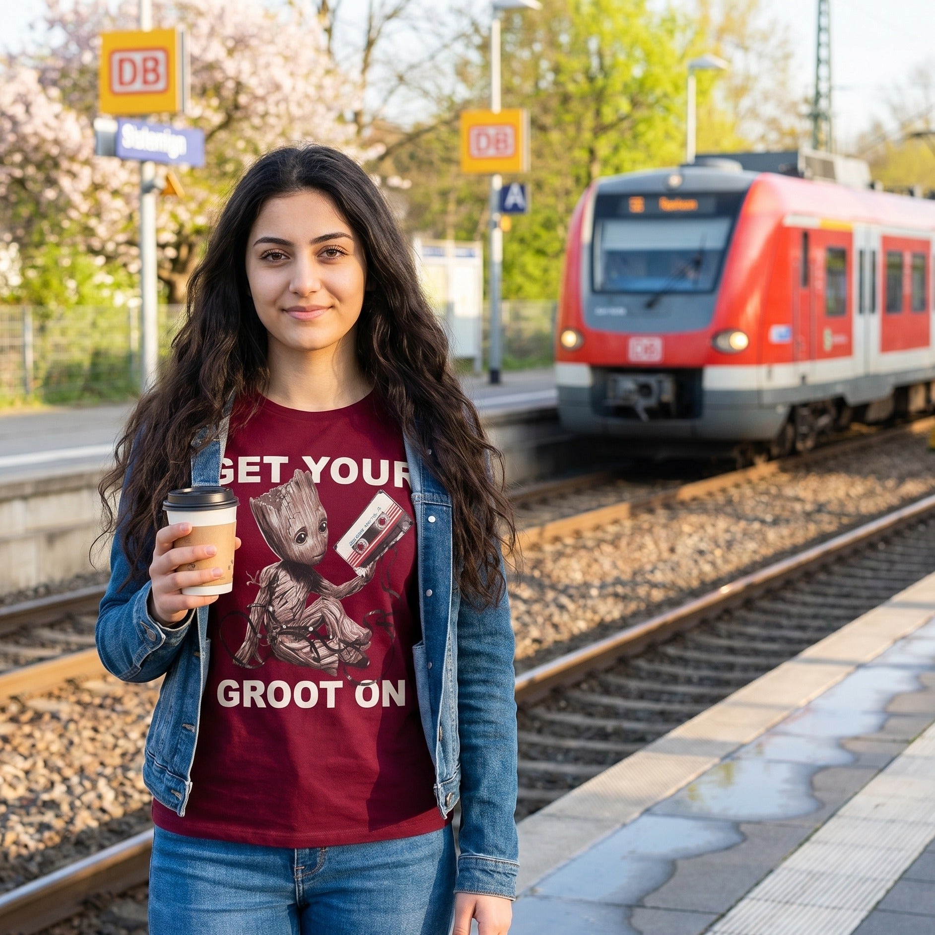 Image produit Les Gardiens de la Galaxie - T-shirt Groot rouge