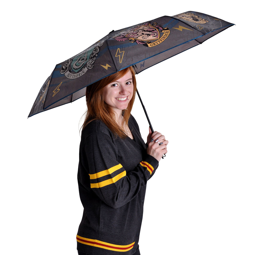 Image produit Harry Potter - Parapluie avec Blason des Maisons de Poudlard et Effet Aqua