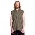Image produit Chemise médiévale sans manches olive à lacets