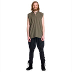 Image produit Chemise médiévale sans manches olive à lacets