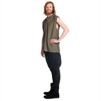 Image produit Chemise médiévale sans manches olive à lacets